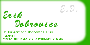 erik dobrovics business card